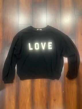 Z Supply Crewneck Sweatshirt with 'LOVE' Graphic
